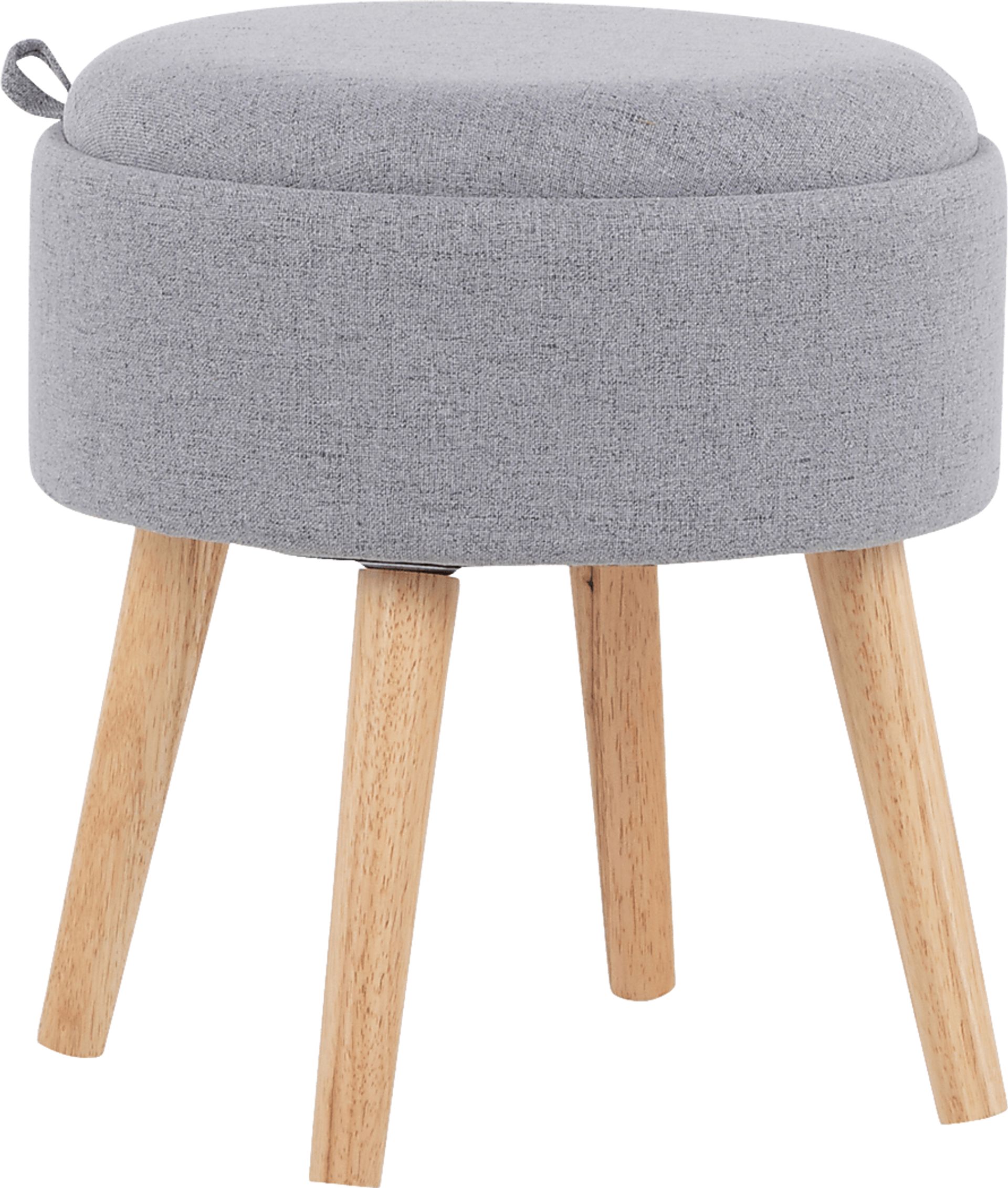 Luxomni Gray Accent Stool - Image 1