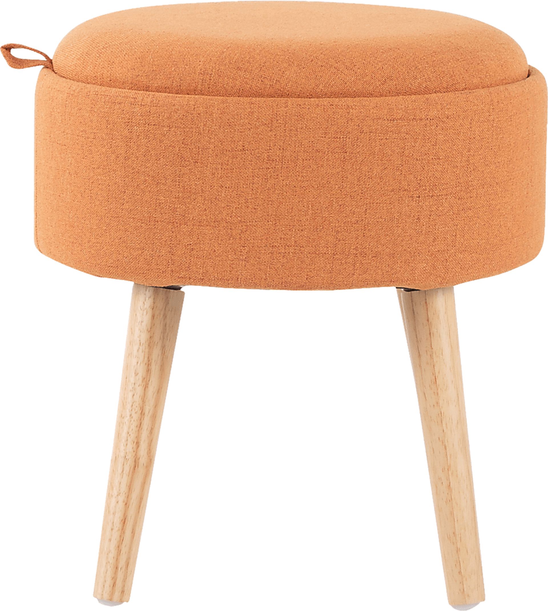 Luxomni Orange Accent Stool - Image 2