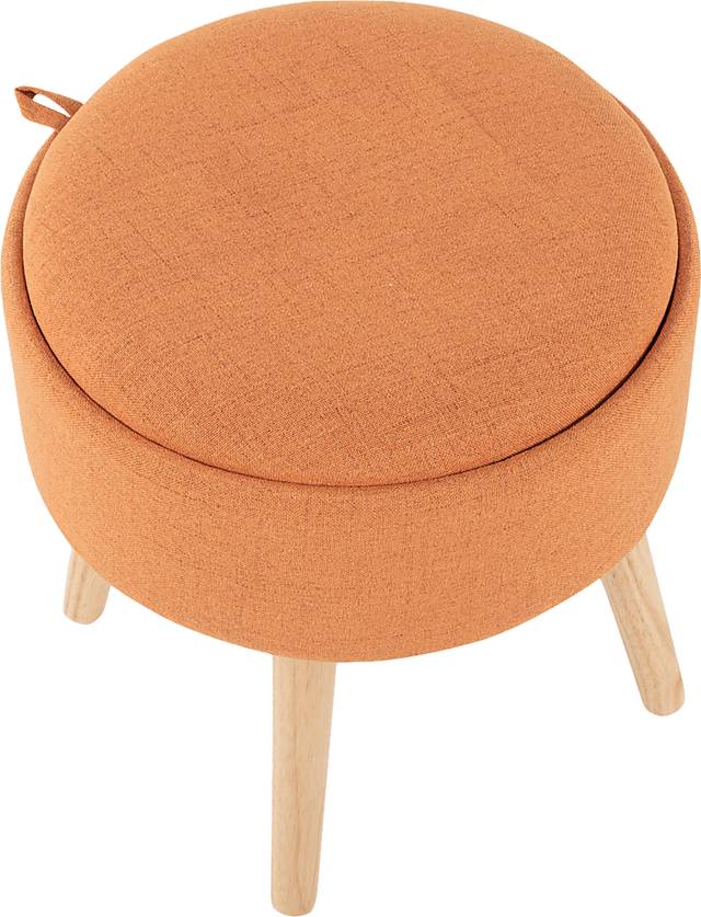 Luxomni Orange Accent Stool - Thumbnail - Image 3