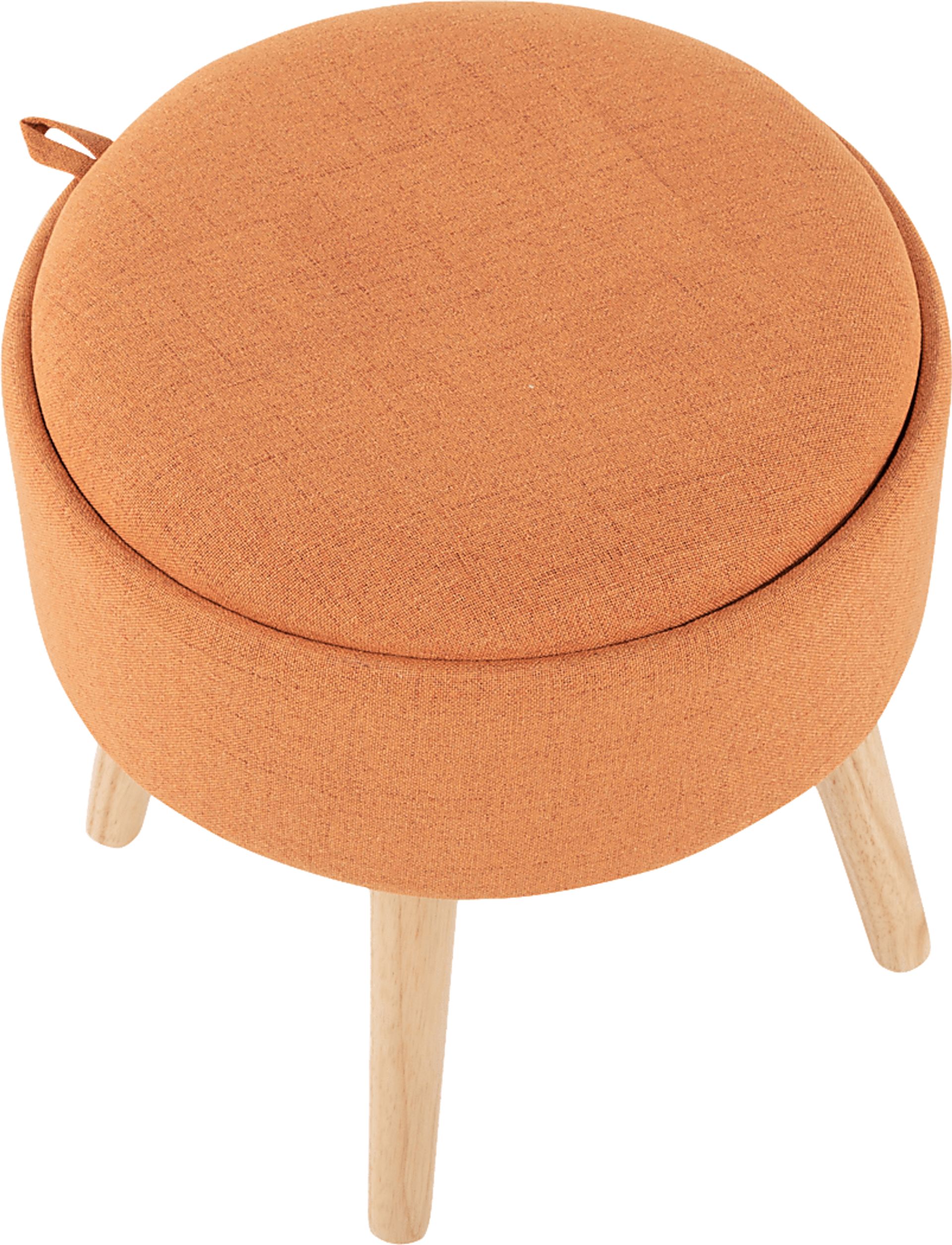 Luxomni Orange Accent Stool - Image 3