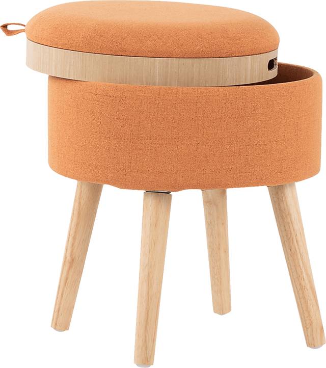 Luxomni Orange Accent Stool - Thumbnail - Image 4