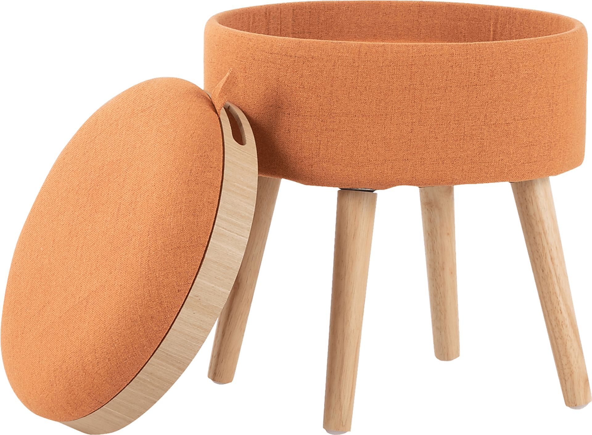 Luxomni Orange Accent Stool - Image 5
