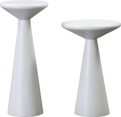 Lyana White Accent Table, Set of 2