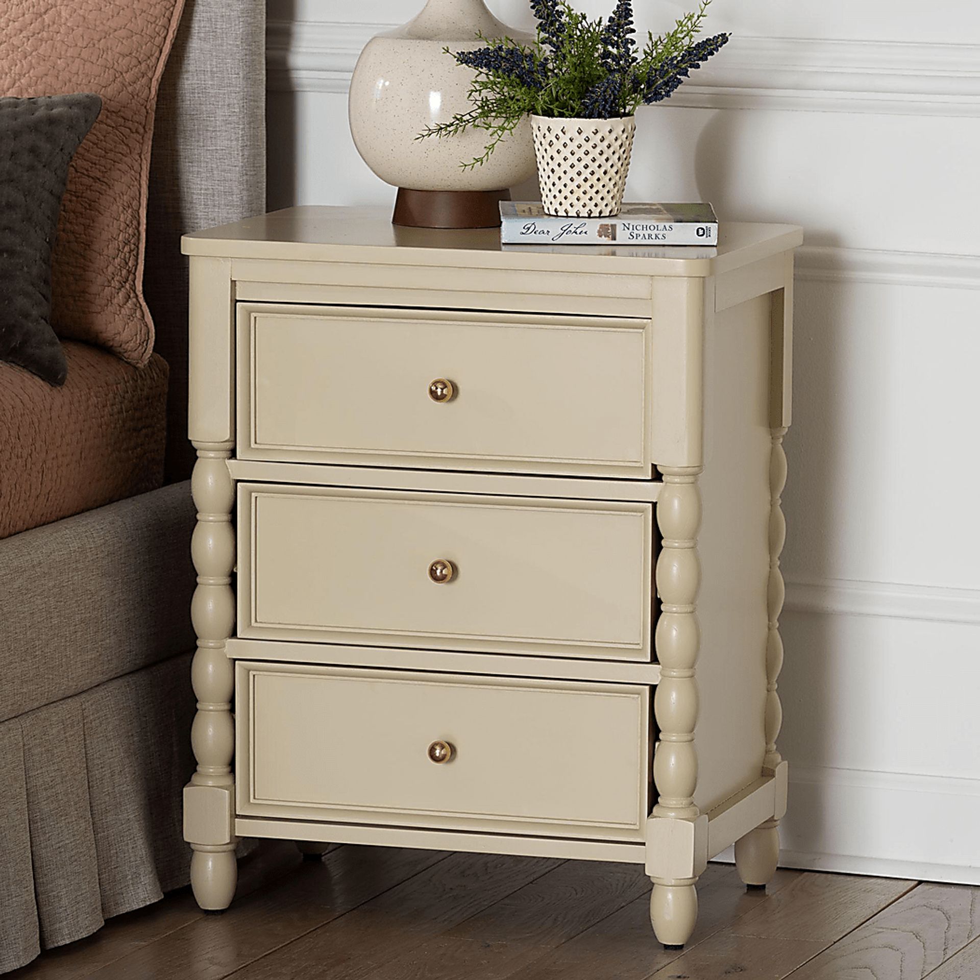 Lycui Beige Nightstand - Image 2