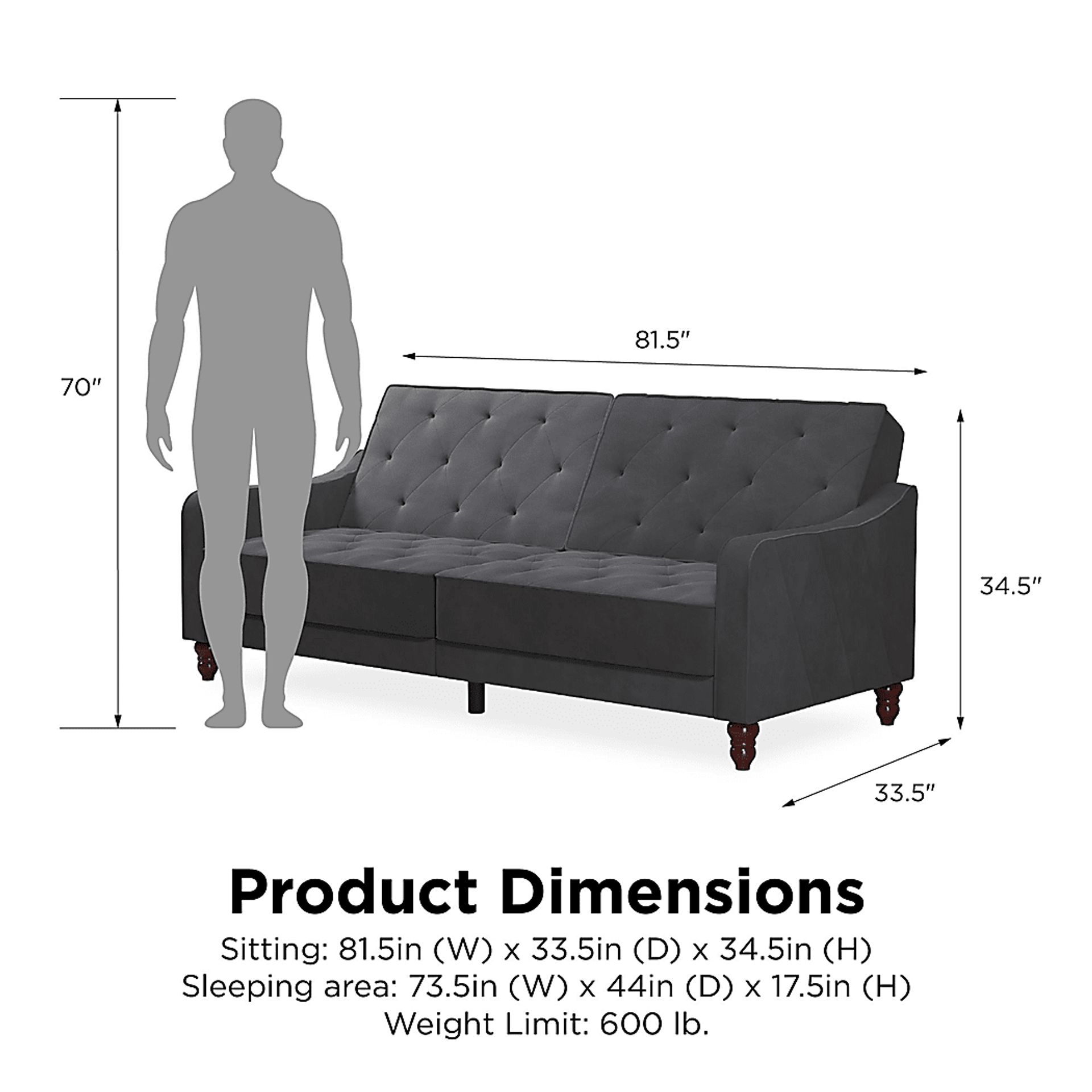 Lydra Gray Futon - Image 13