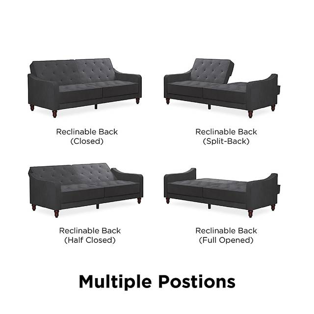 Lydra Gray Futon - Thumbnail - Image 9