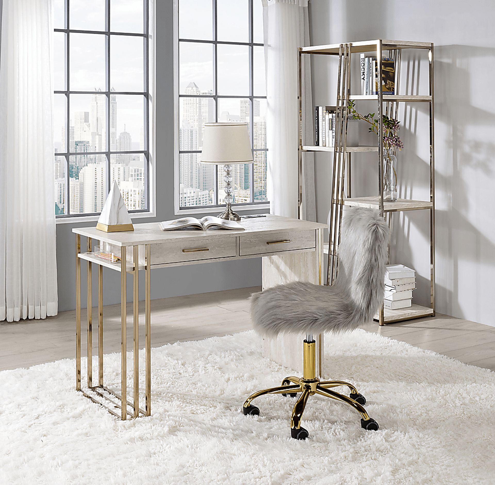 Lyedia White Desk - Image 7