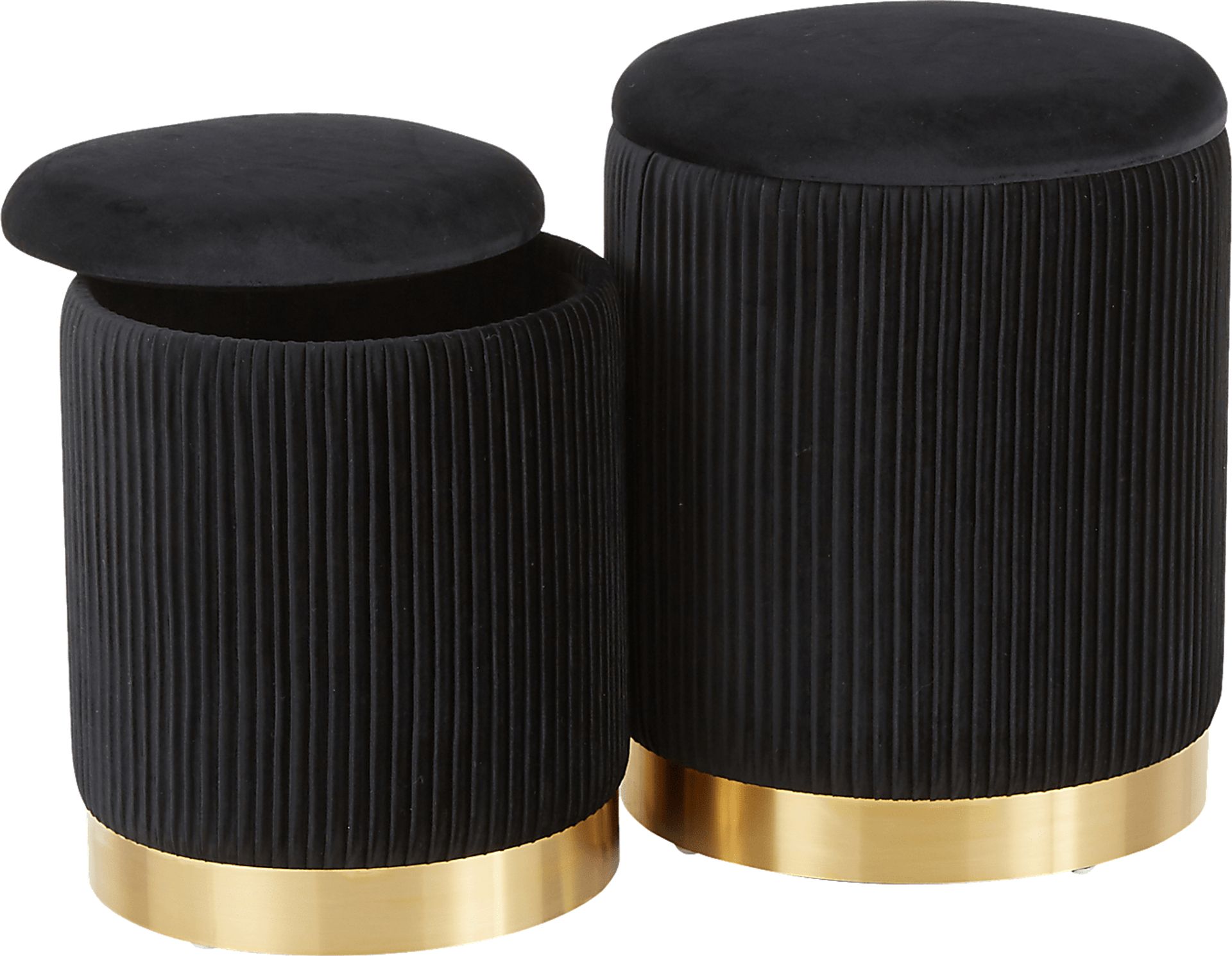 Lyerly Black Ottoman, Set of 2 - Image 3