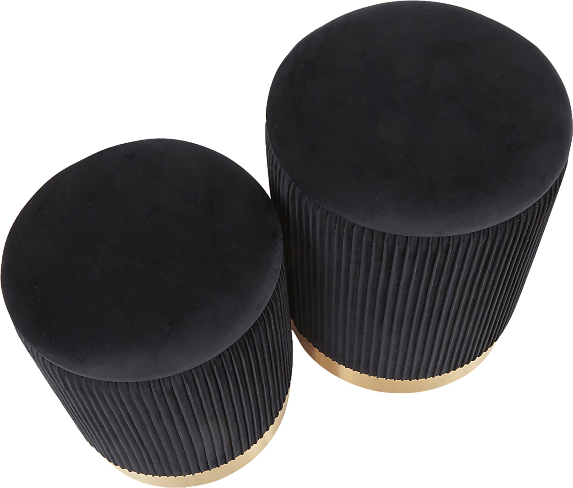 Lyerly Black Ottoman, Set of 2 - Image 5