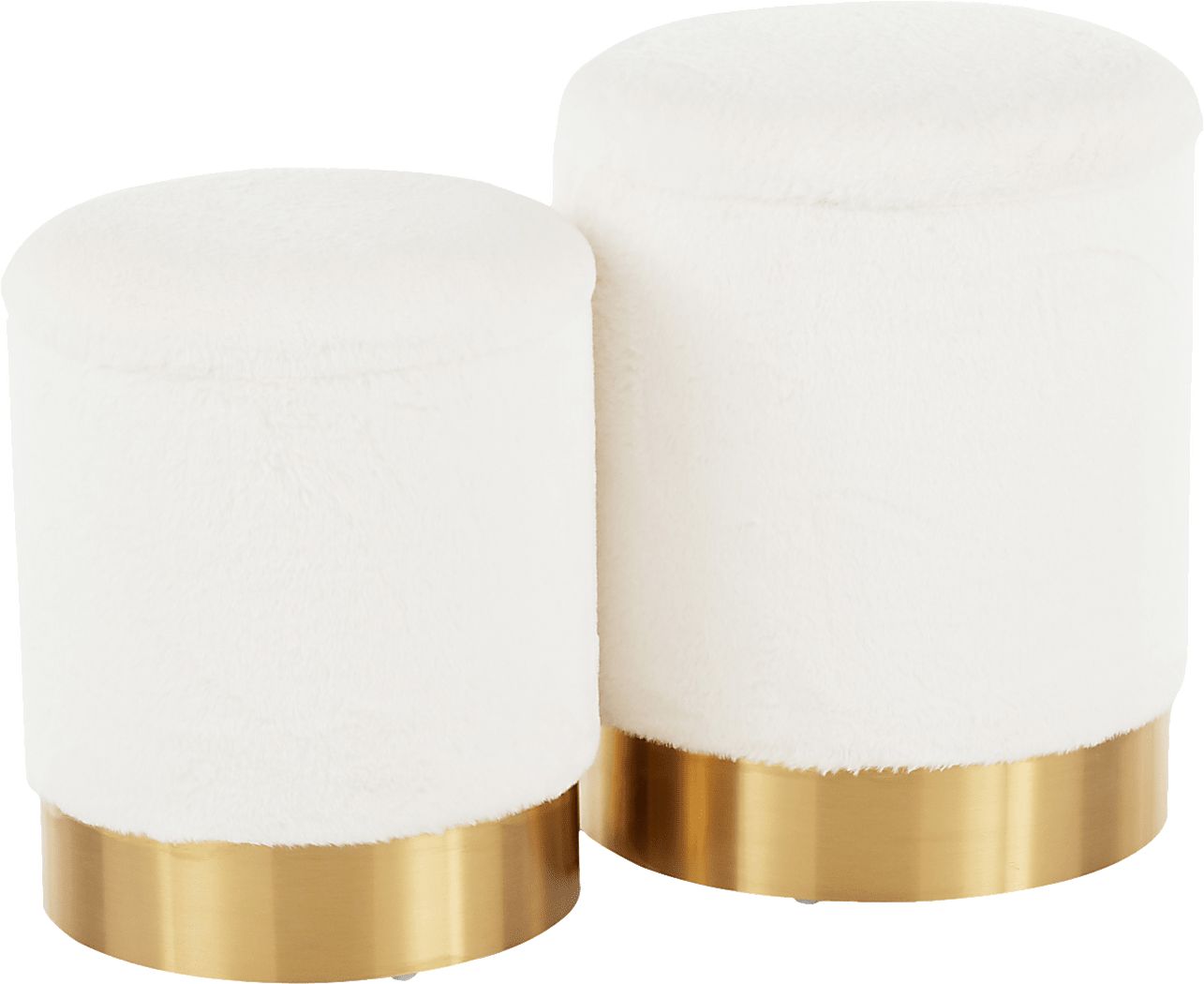 Lyerly Cream Ottoman, Set of 2