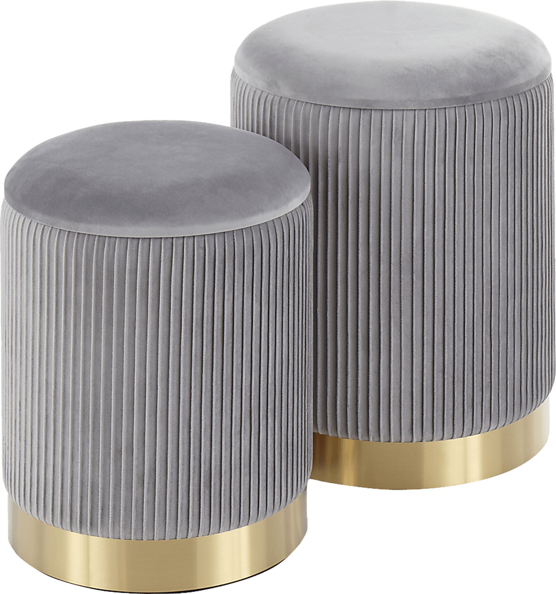 Lyerly Gray Ottoman, Set of 2 - Image 1