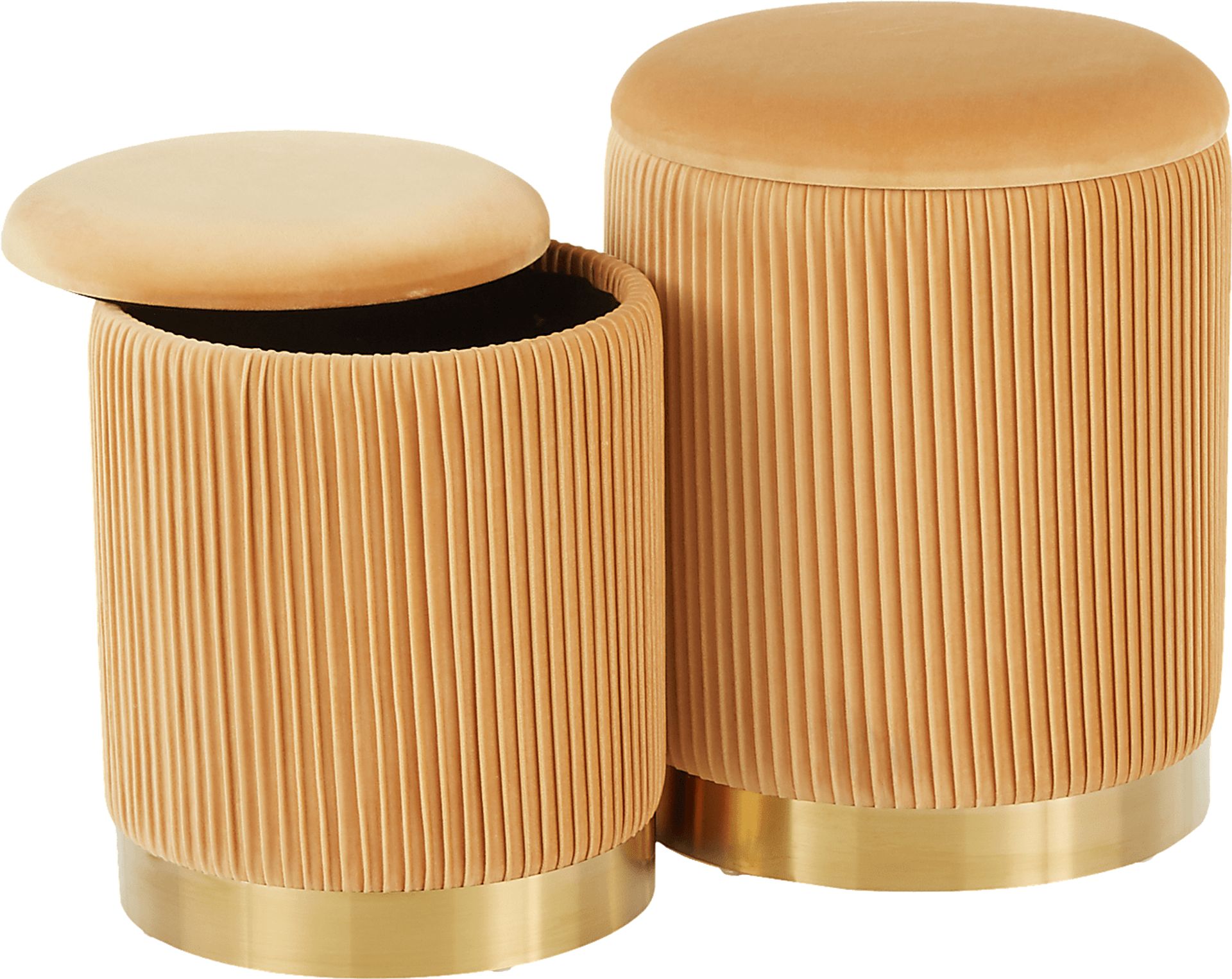 Lyerly Orange Ottoman, Set of 2 - Image 2