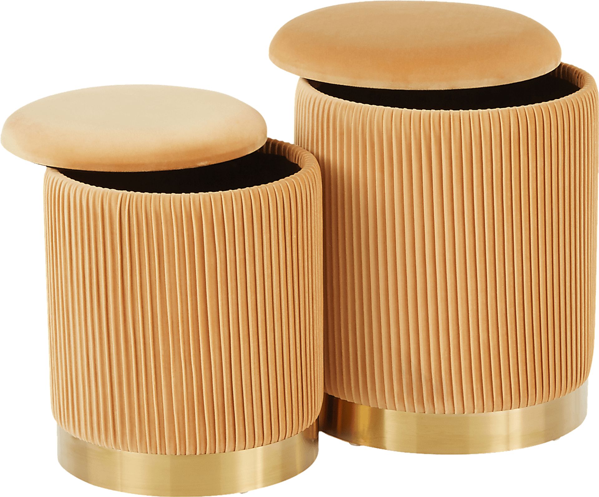 Lyerly Orange Ottoman, Set of 2 - Image 4