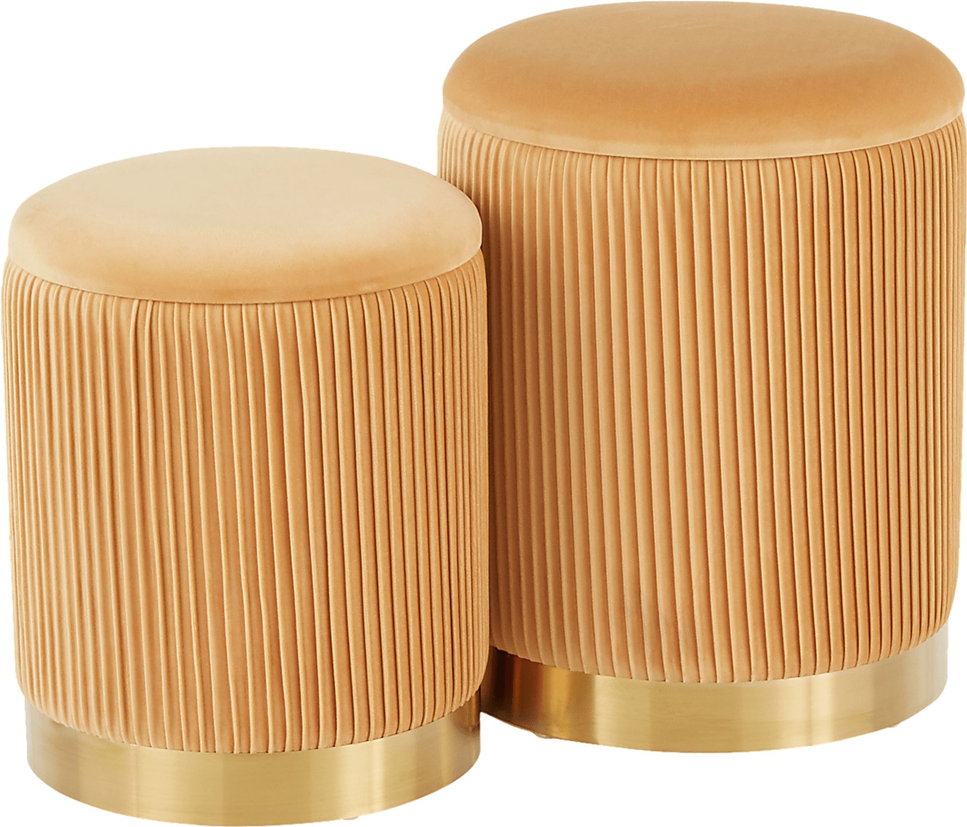 Lyerly Orange Ottoman, Set of 2 - Image 1