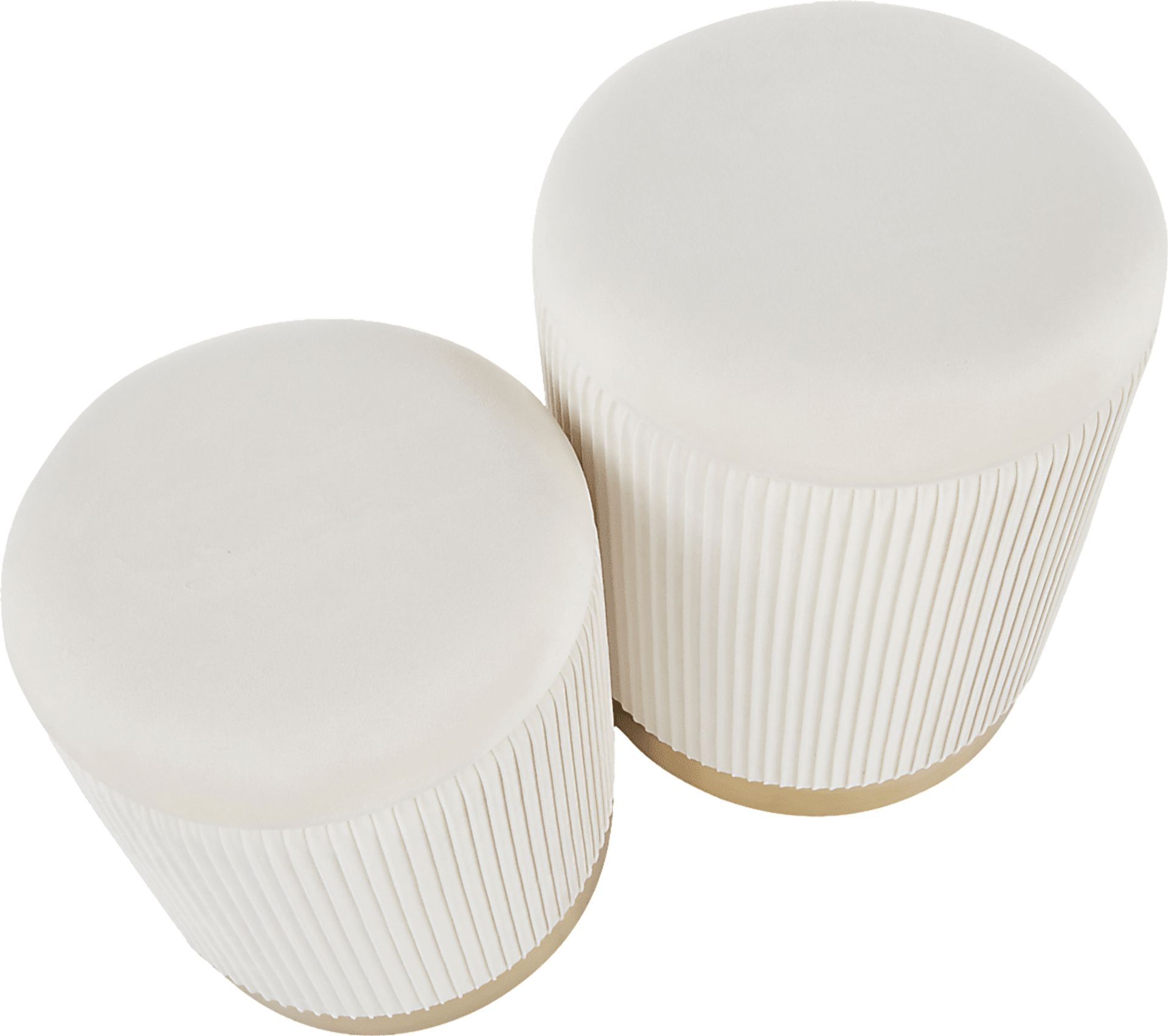 Lyerly White Ottoman, Set of 2 - Image 5
