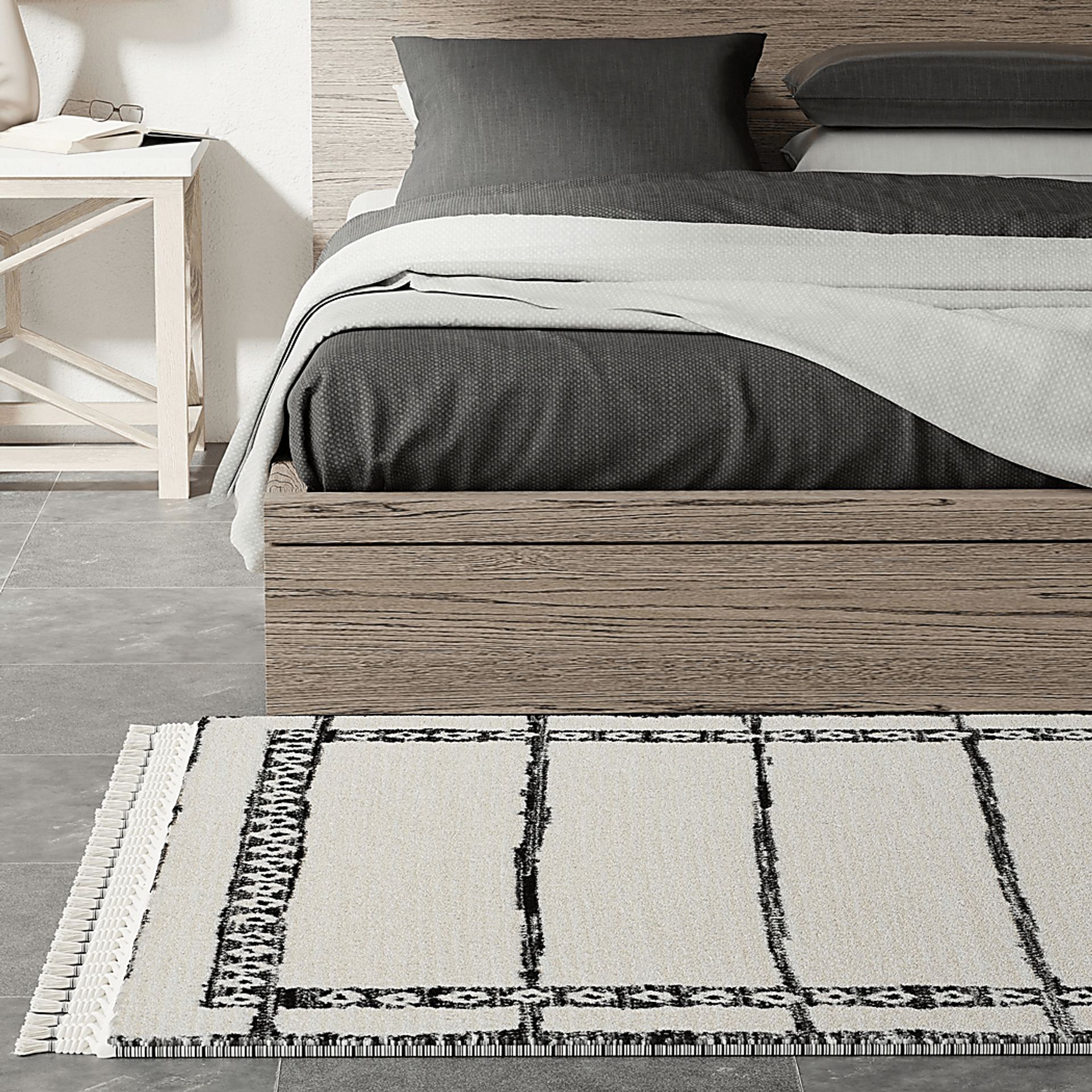Lykol White/Black 8'3 x 10' Rug - Image 3
