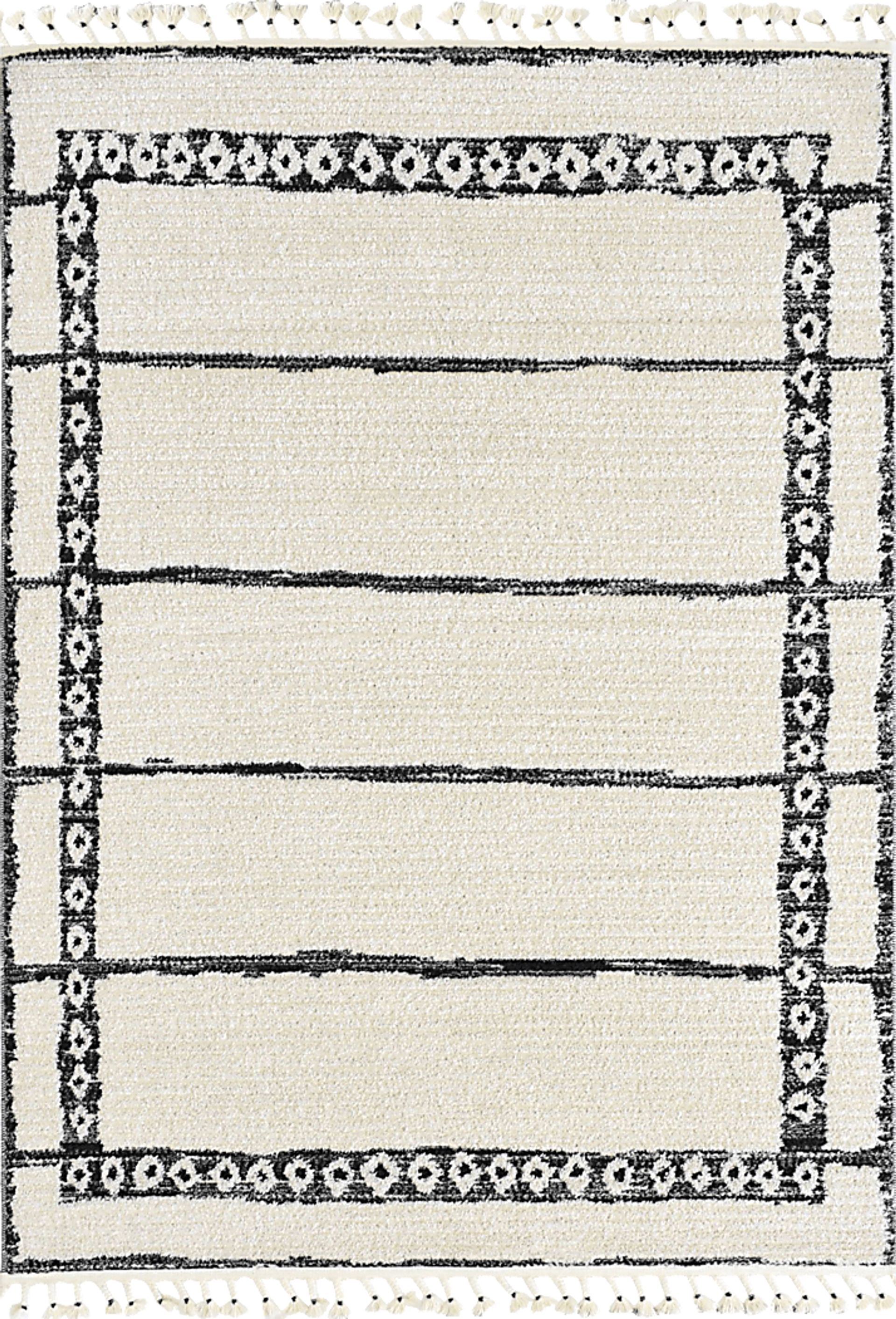 Lykol White/Black 8'3 x 10' Rug - Image 1