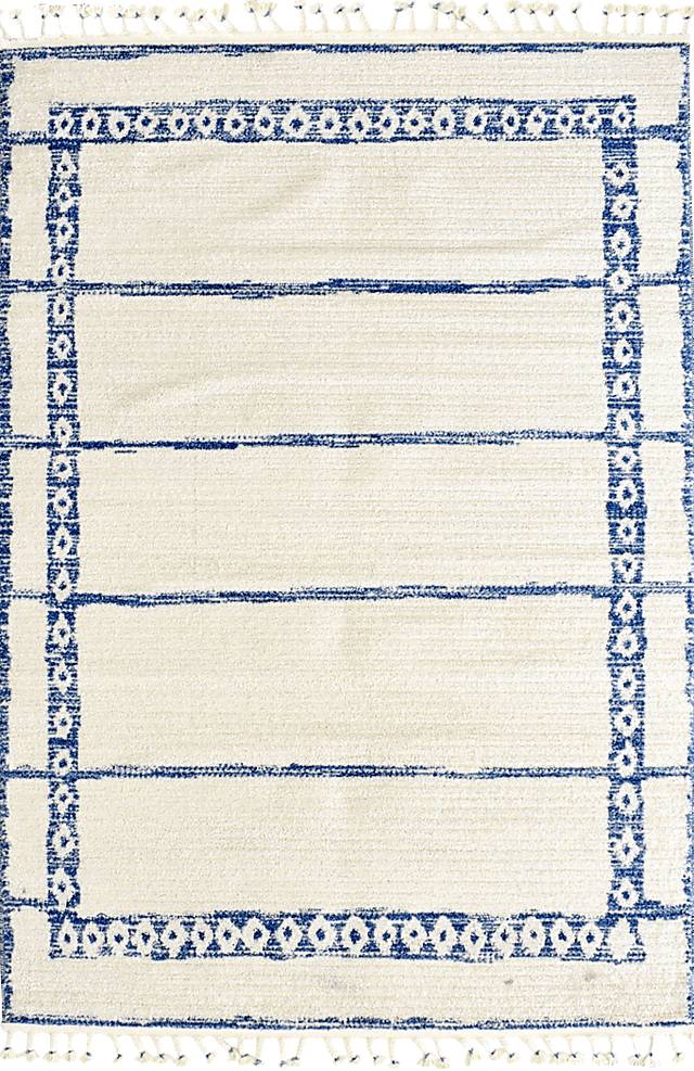 Lykol White/Blue 5' x 7' Rug - Thumbnail - Image 1