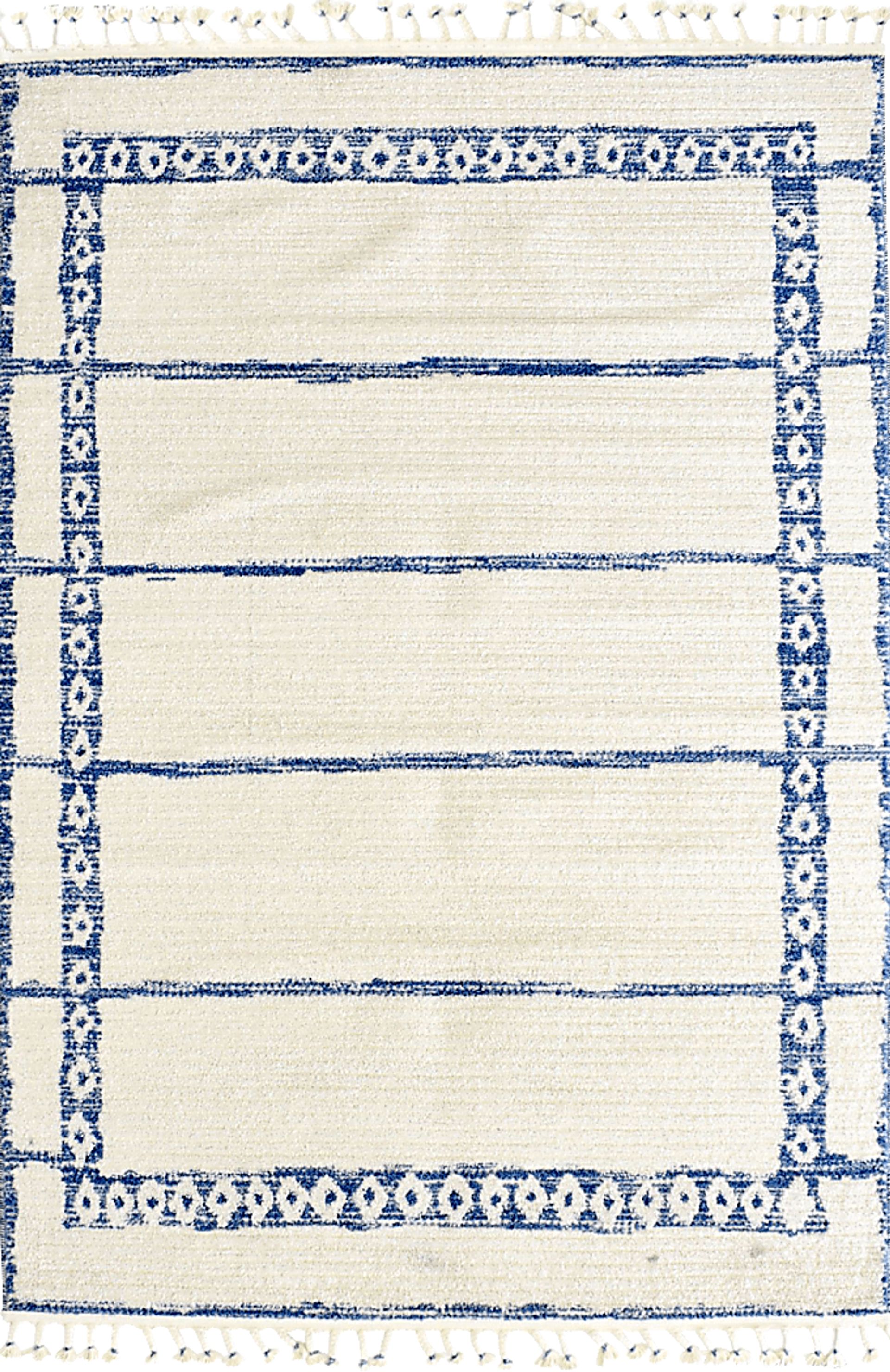 Lykol White/Blue 8'3 x 10' Rug - Image 1