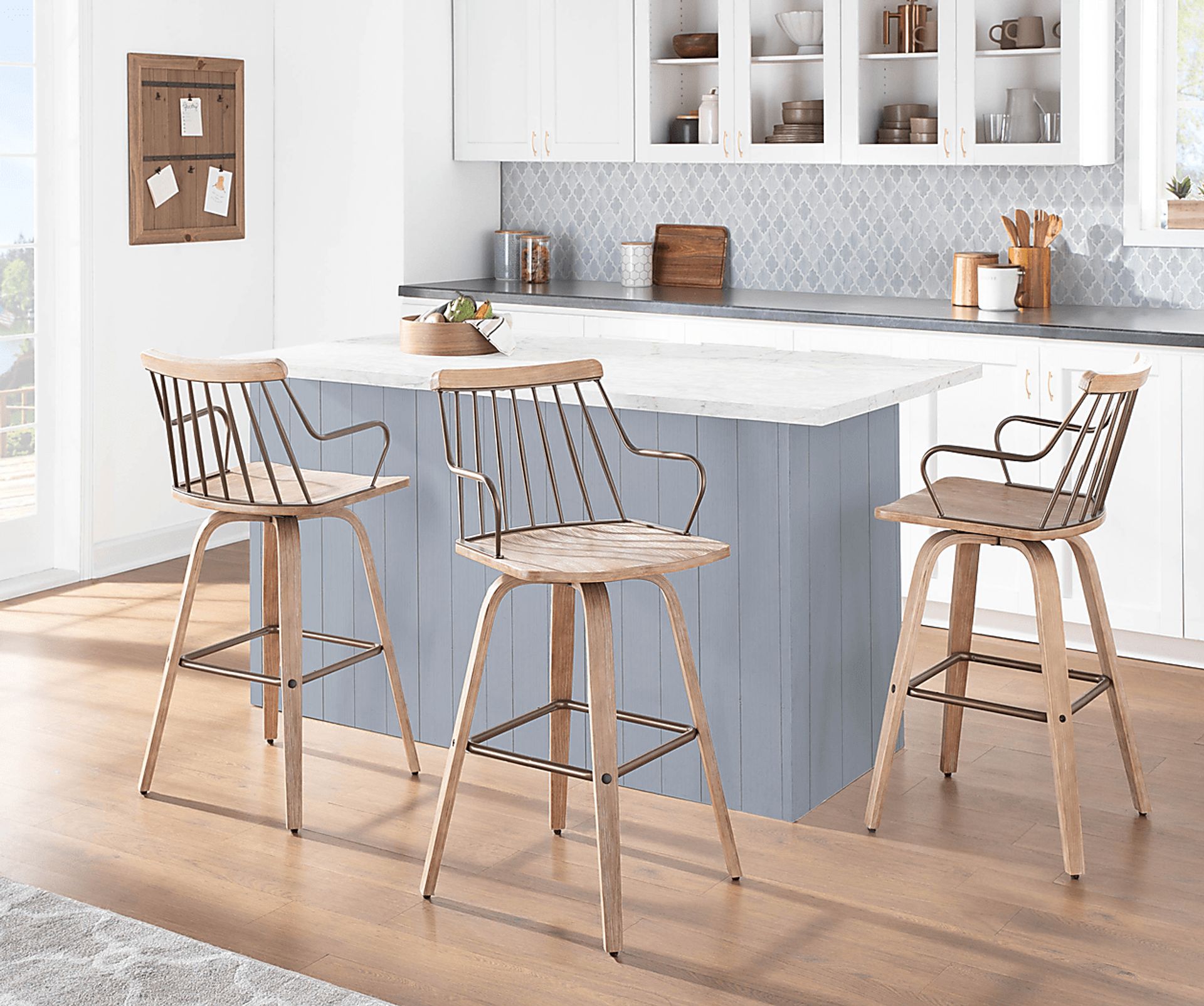 Lyllian White Counter Height Stool - Image 7