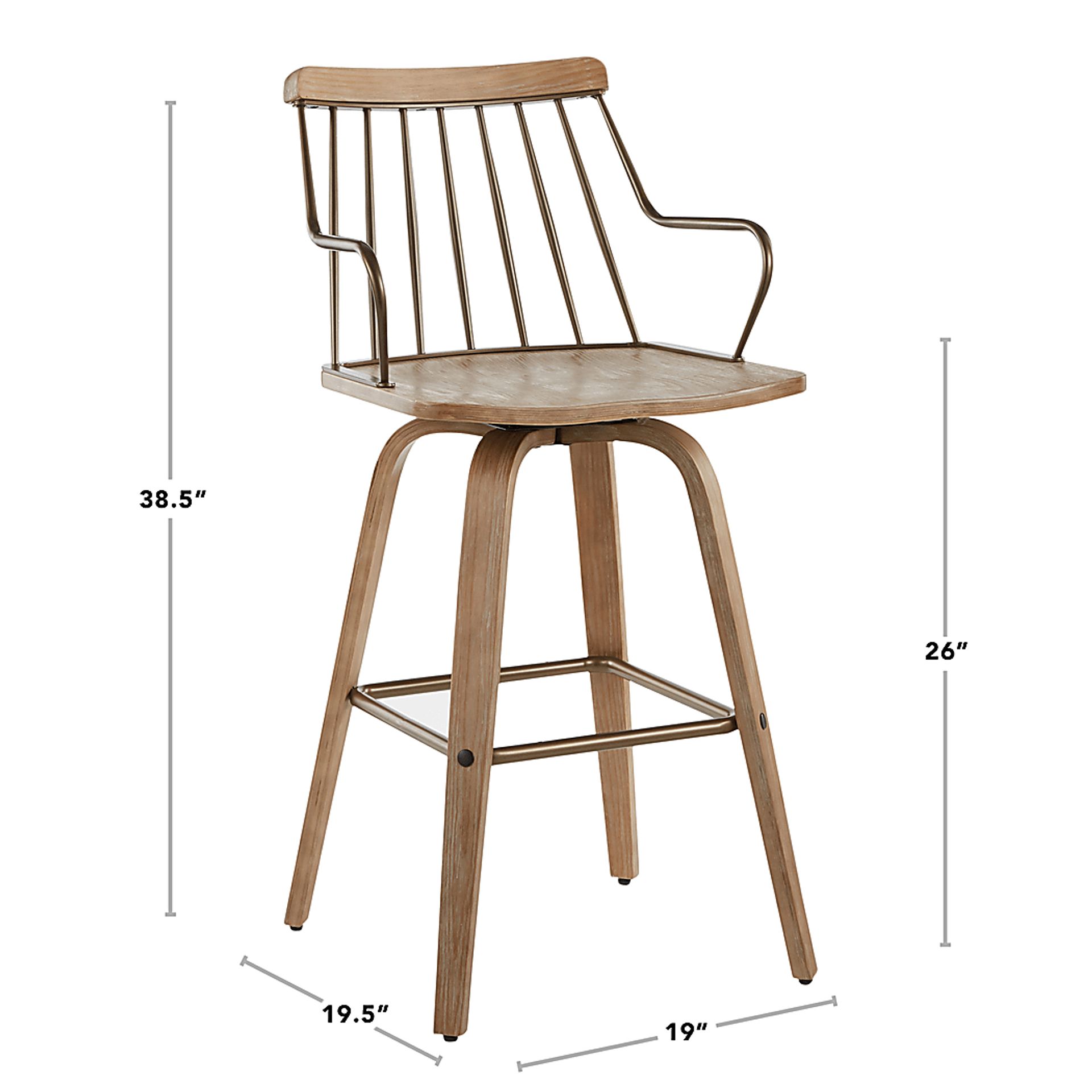Lyllian White Counter Height Stool - Image 9