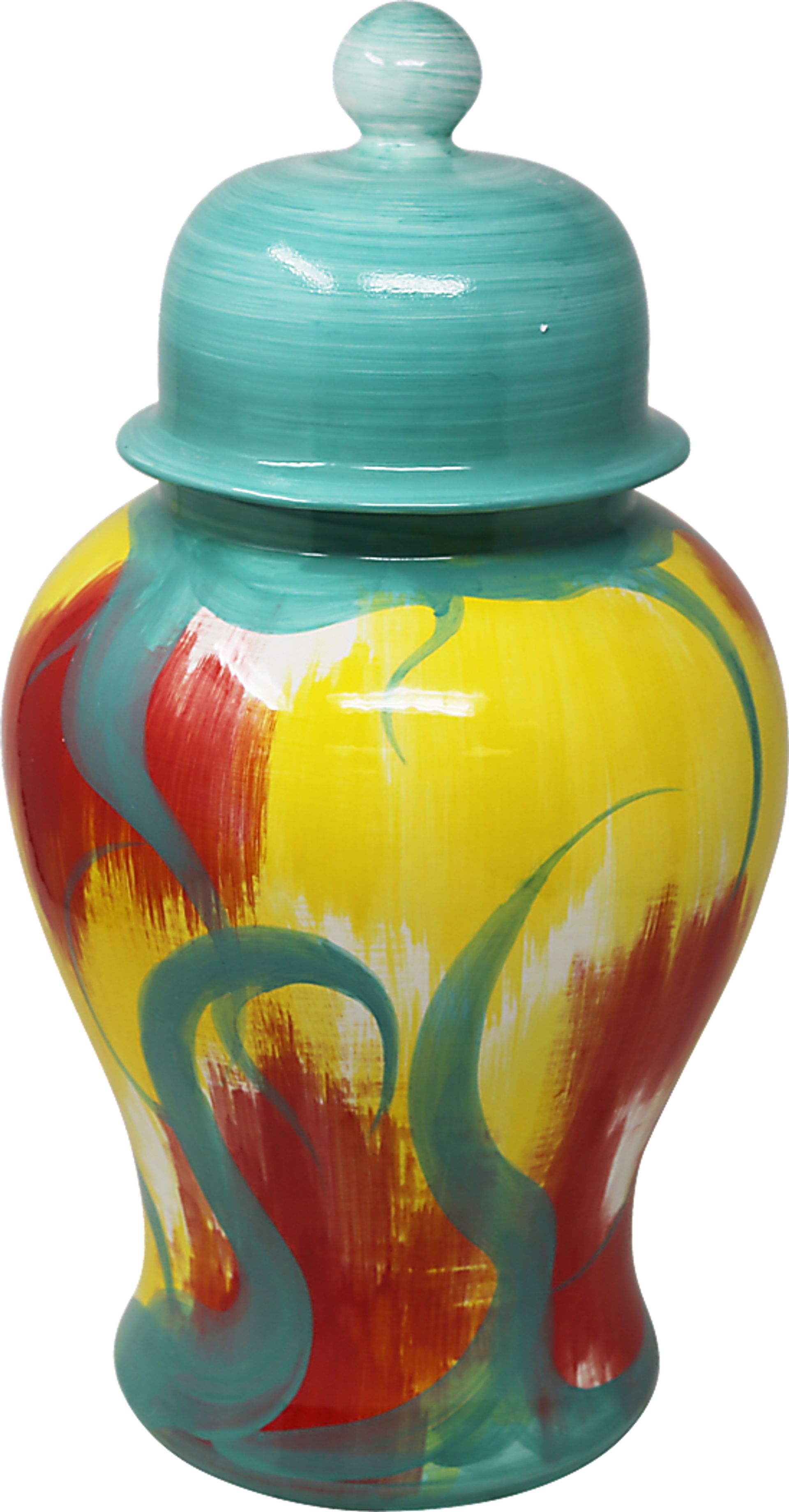 Lymm Teal Jar - Image 1