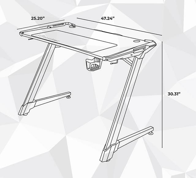 Lynox Black/Silver PC Gaming Desk - Thumbnail - Image 9