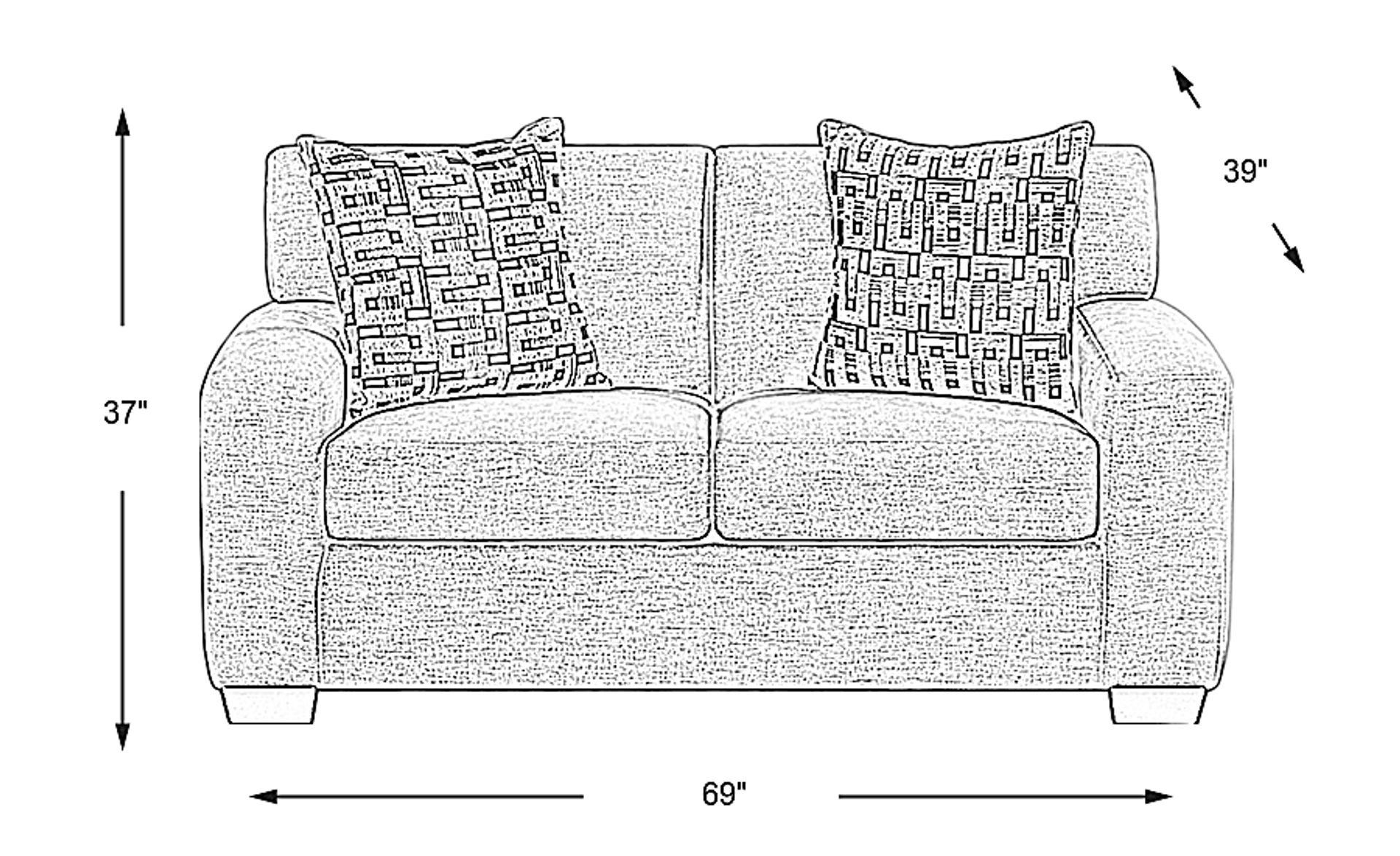 Dimension Image. Please refer to the Dimension Tab on this page for dimension details.