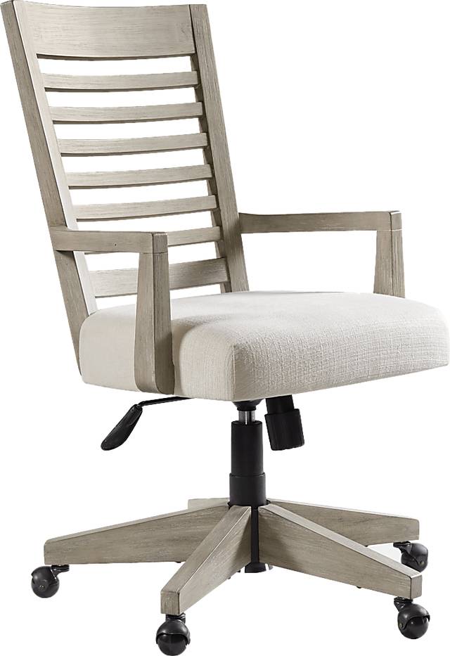 Lynnwood Taupe Desk Chair - Thumbnail - Image 1
