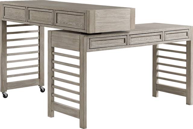 Lynnwood Taupe Swivel Desk - Thumbnail - Image 2