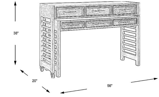 Dimension Image. Please refer to the Dimension Tab on this page for dimension details.