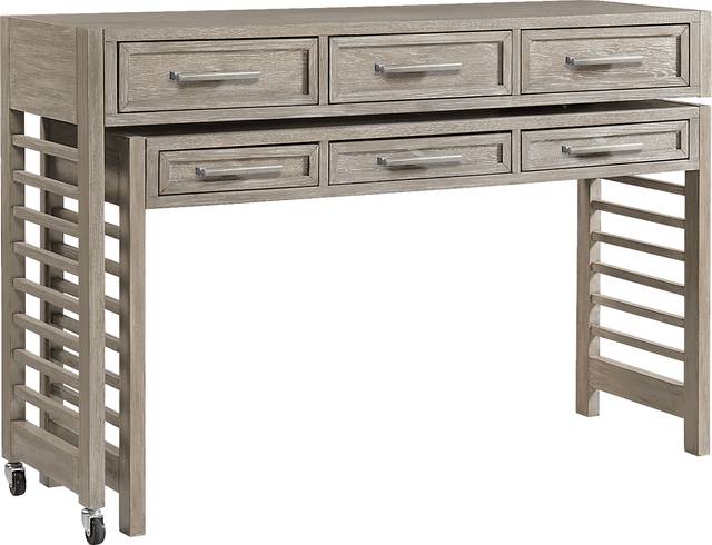Lynnwood Taupe Swivel Desk - Thumbnail - Image 1