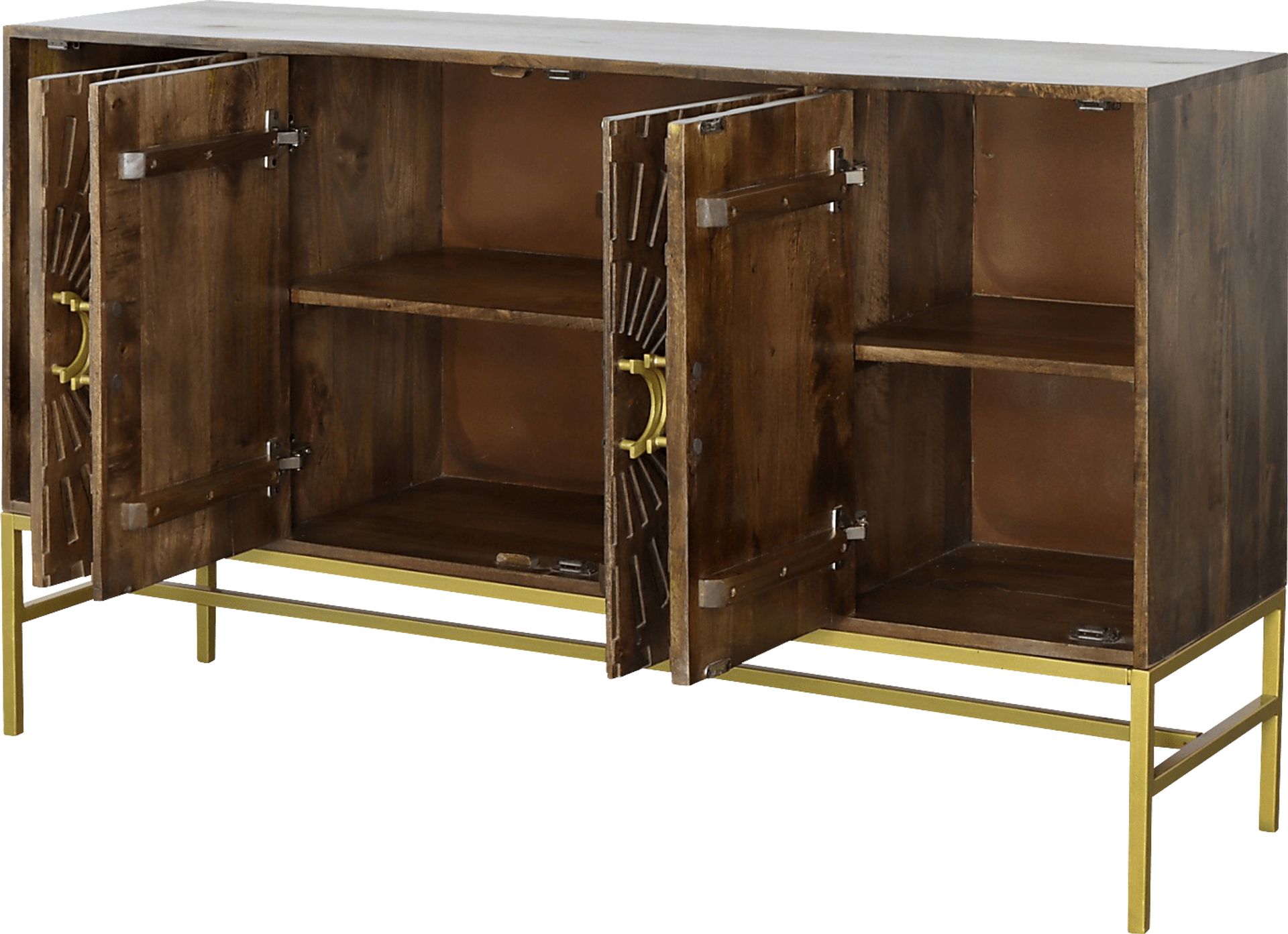 Lyrewood Brown Credenza - Image 4