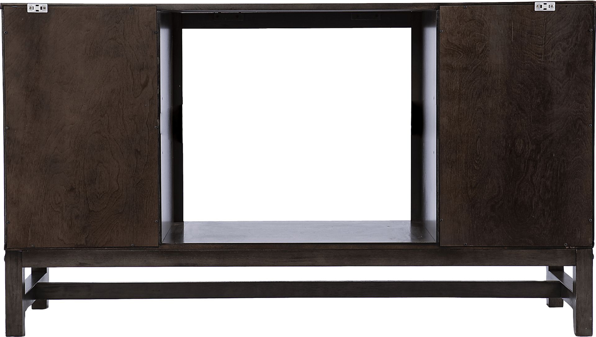 Lysander IV Brown 54 in. Console, With Touch Panel Electric Log Fireplace - Image 2