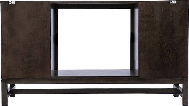 Lysander II Brown 54 in. Console With Electric Log Fireplace - Thumbnail - Image 3