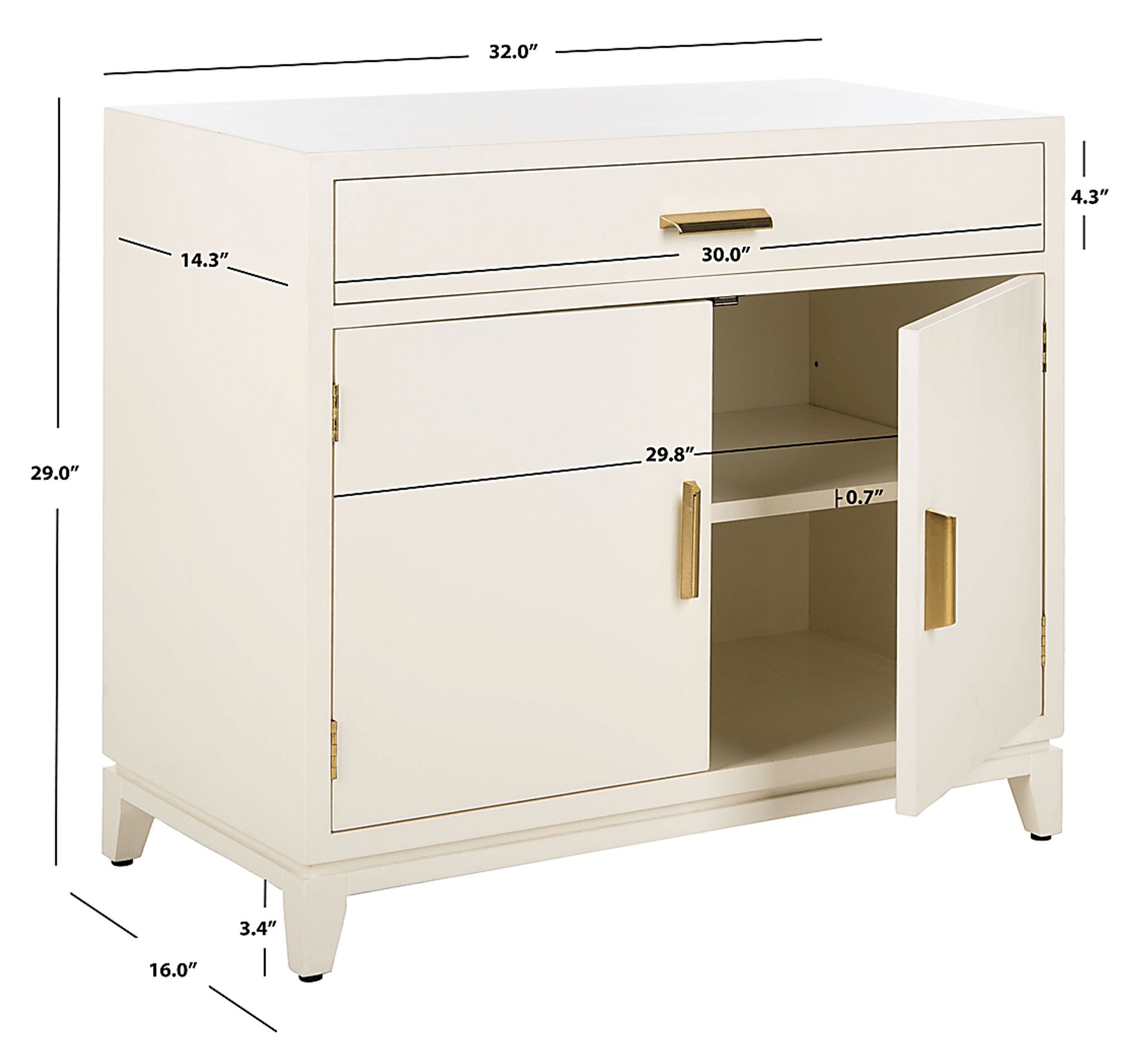 Lyttleton White Accent Cabinet - Image 2