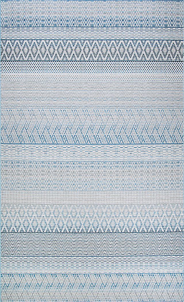 Mabella Blue 7'10 x 10'9 Indoor/Outdoor Rug