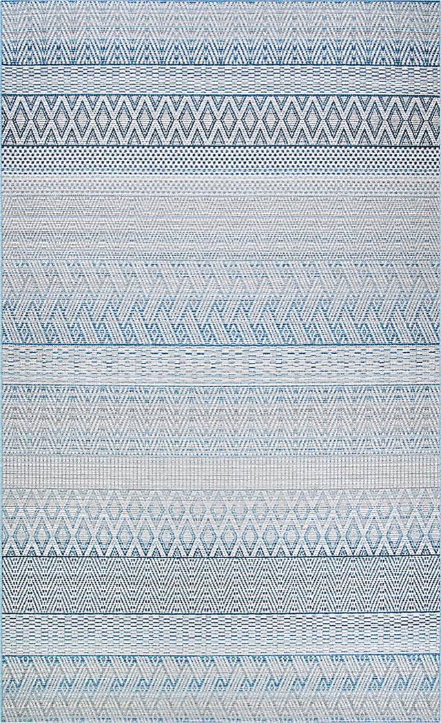 Mabella Blue 7'10 x 10'9 Indoor/Outdoor Rug - Thumbnail - Image 1