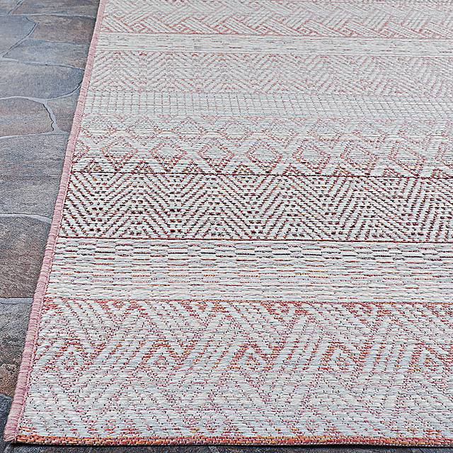 Mabella Red 7'10 x 10'9 Indoor/Outdoor Rug - Thumbnail - Image 2