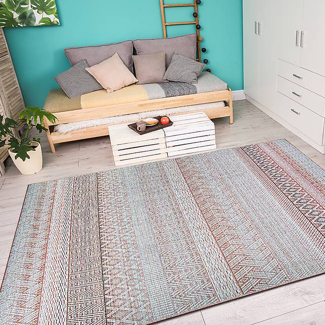 Mabella Red 7'10 x 10'9 Indoor/Outdoor Rug - Thumbnail - Image 4