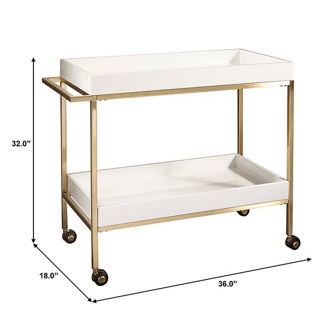 Mabelvale White Bar Cart - Thumbnail - Image 5