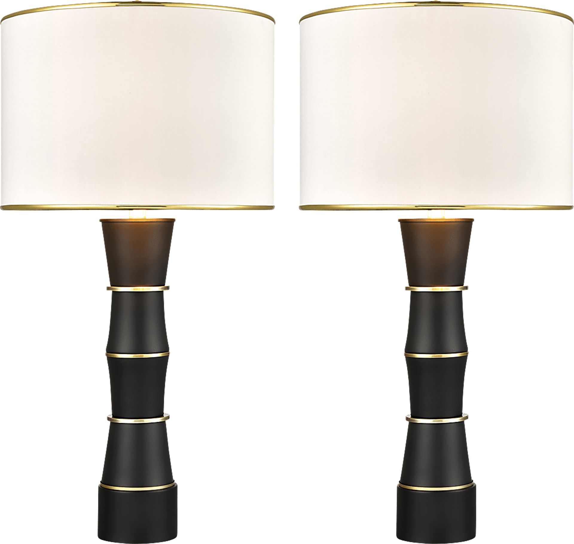 Mabey Moor Black Lamp, Set of 2 - Image 1
