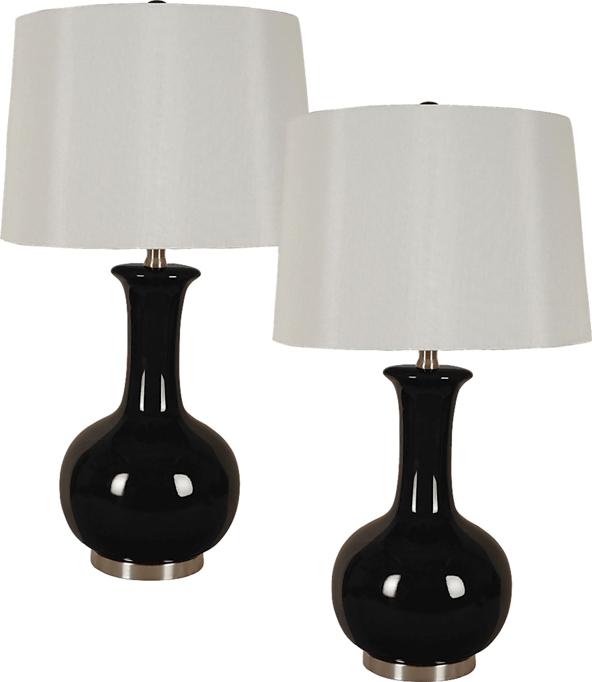 Mabie Court Black Lamp, Set of 2 - Image 1