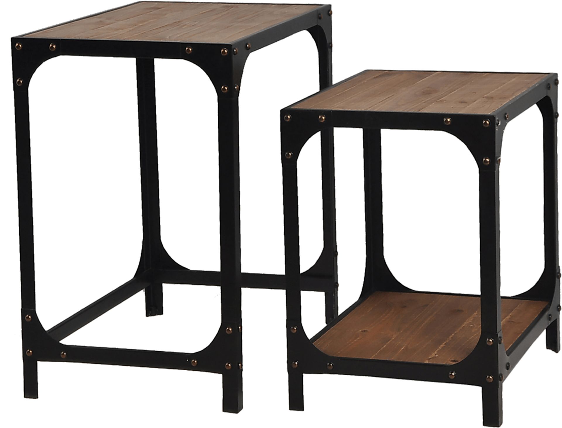 Mable Cross Brown Set of 2 Nesting Tables - Image 1