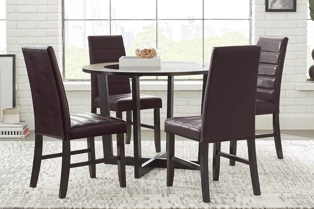 Mabry Espresso 5 Pc Dining Set with Brown Chairs - Thumbnail - Image 1