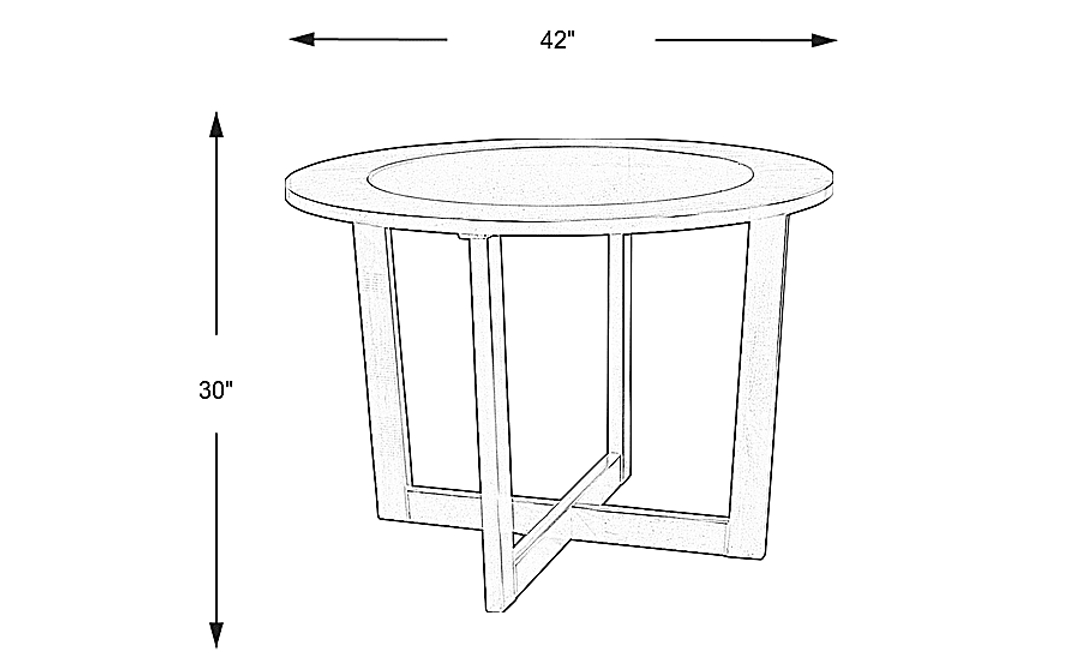 Mabry Espresso Round Dining Table