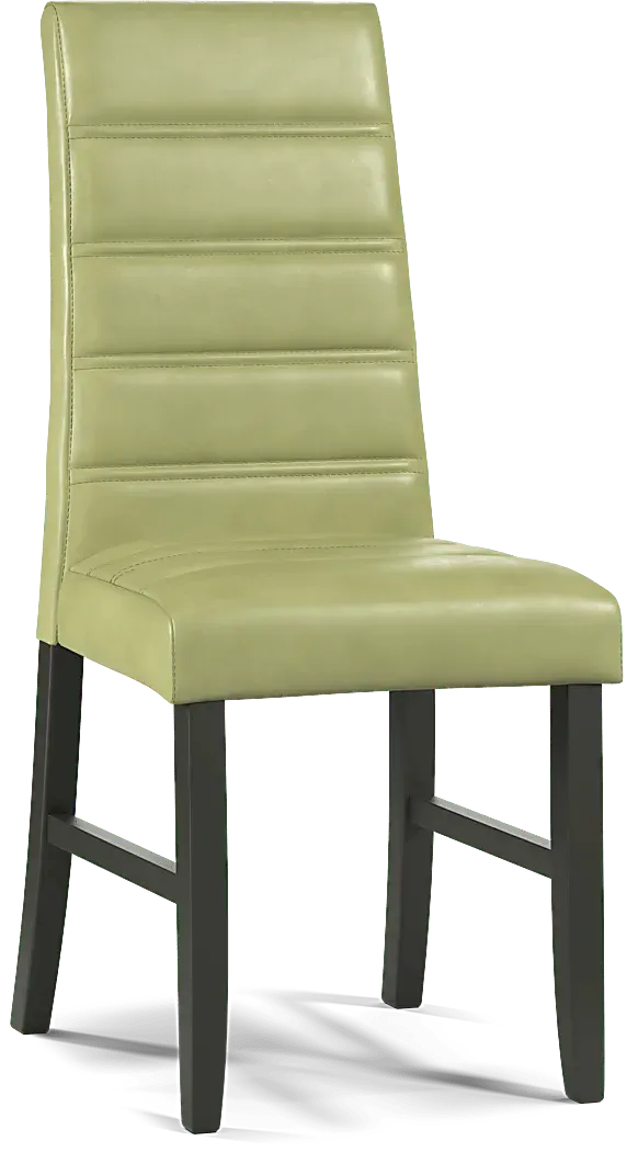 Mabry Espresso Dark Wood Green Side Chair Rooms to Go