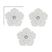 Machala White Wall Flowers Set of 3
