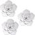 Machala White Wall Flowers Set of 3