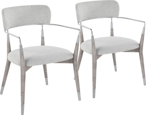 Mackling Gray Arm Chair, Set of 2